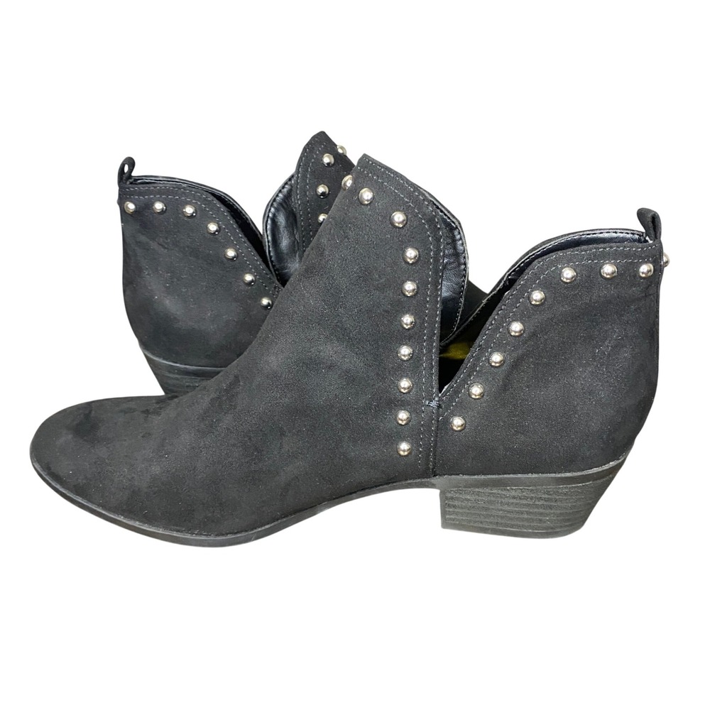 Circus by Sam Edelman Black Studded V-Cut Ankle Booties Size 8.5